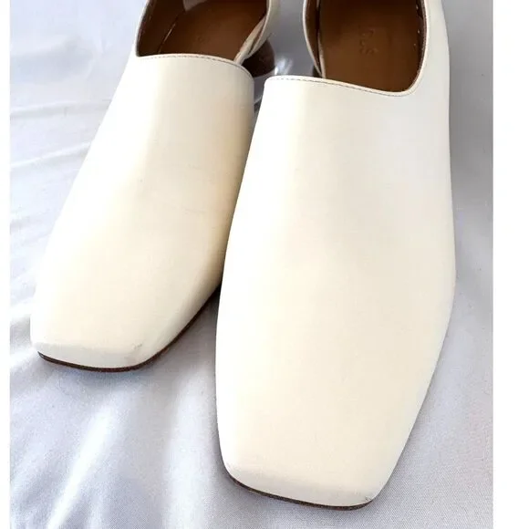 NEOUS Opus Sphere Heels Square Toe Ivory Size 8.5 - Picture 6 of 9